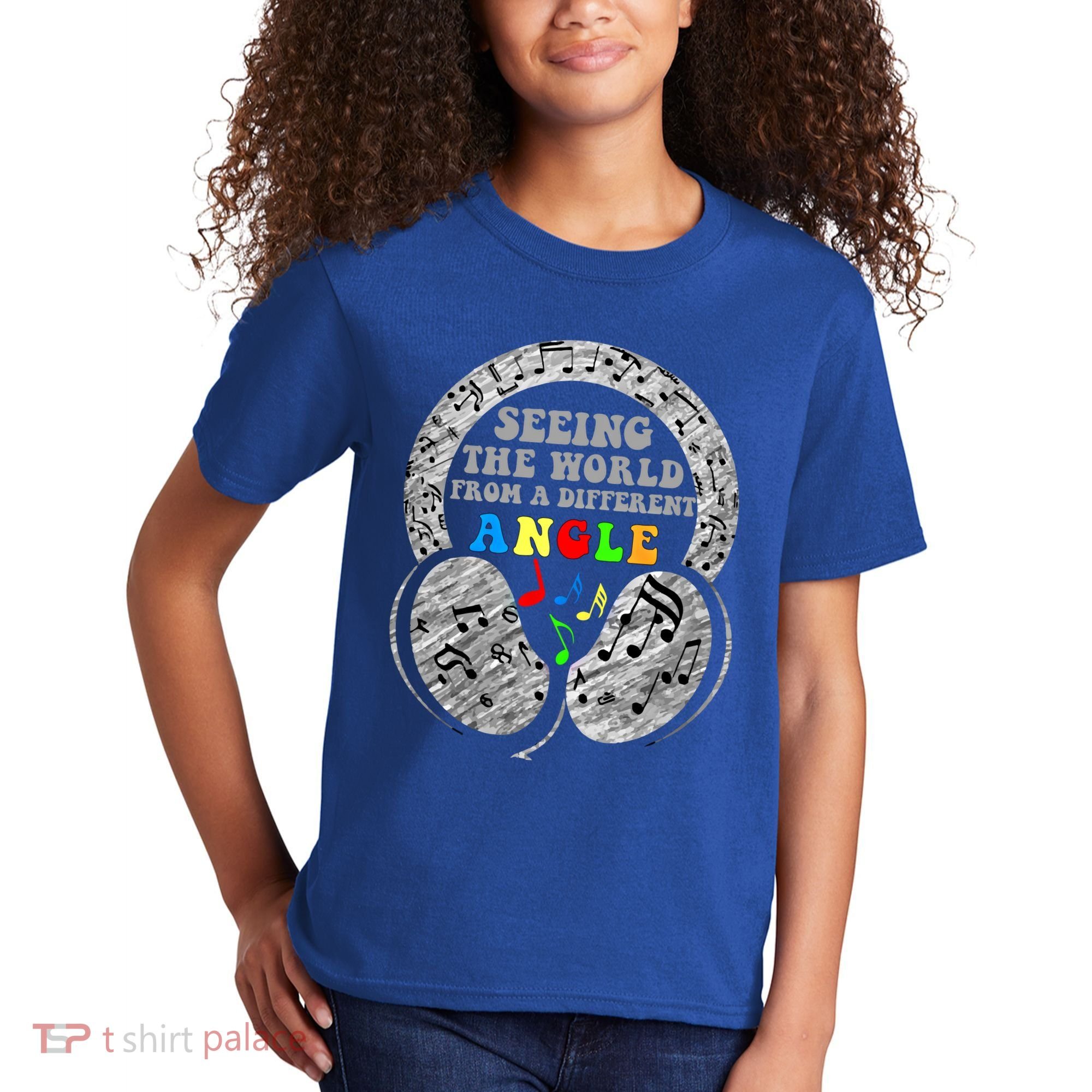 Autism Awareness Seeing The World From A Different Angle Gift Kids T-Shirt