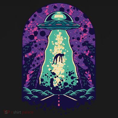 Alien Abduction Space Yupoong Adult 5-Panel Trucker Hat