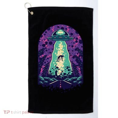 Alien Abduction Space Golf Towel