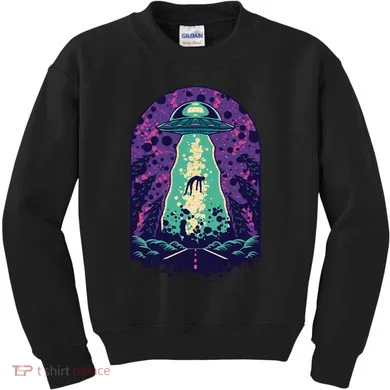 Alien Abduction Space Kids Sweatshirt
