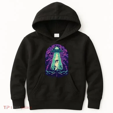 Alien Abduction Space Kids Hoodie