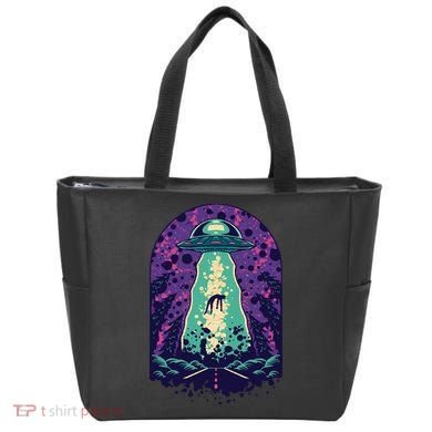 Alien Abduction Space Tote Bag