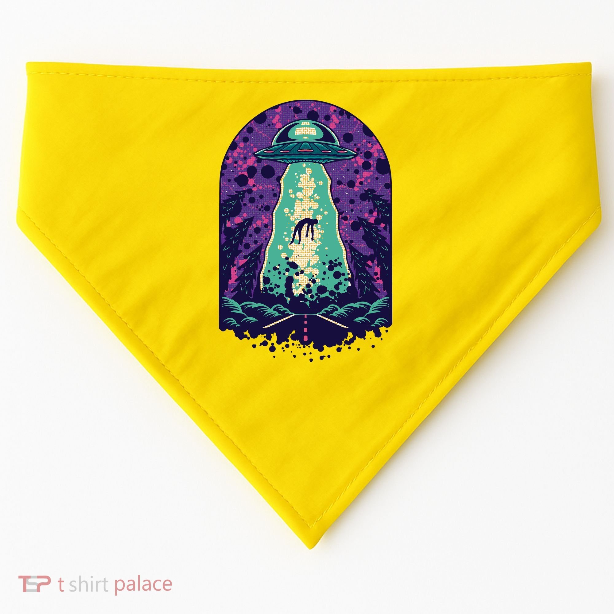 Alien Abduction Space USA-Made Doggie Bandana