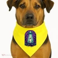 Alien Abduction Space USA-Made Doggie Bandana thumb 1
