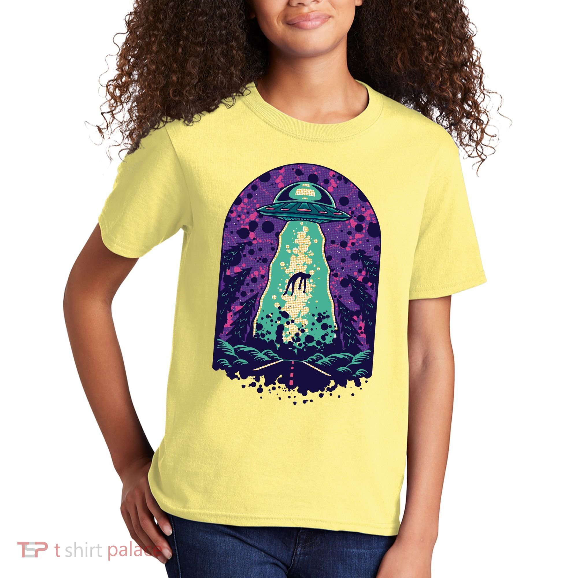 Alien Abduction Space Kids T-Shirt
