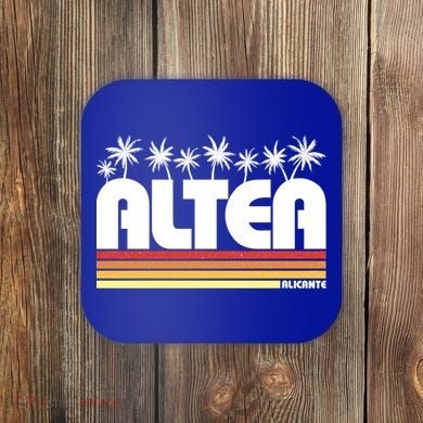 Altea Alicante Spain Retro Tourism Gift Coaster