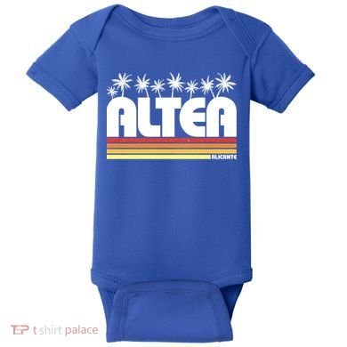 Altea Alicante Spain Retro Tourism Gift Baby Bodysuit