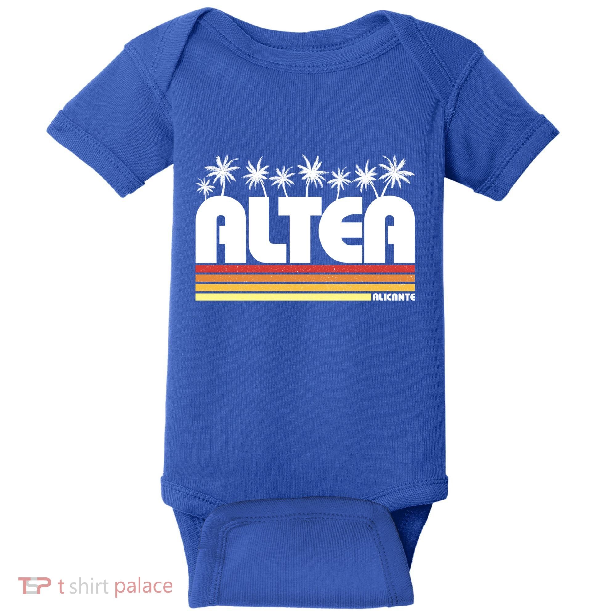 Altea Alicante Spain Retro Tourism Gift Baby Bodysuit