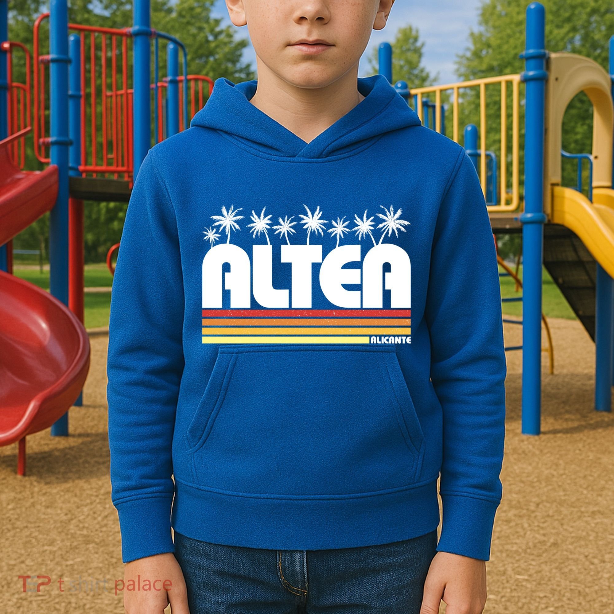 Altea Alicante Spain Retro Tourism Gift Kids Hoodie