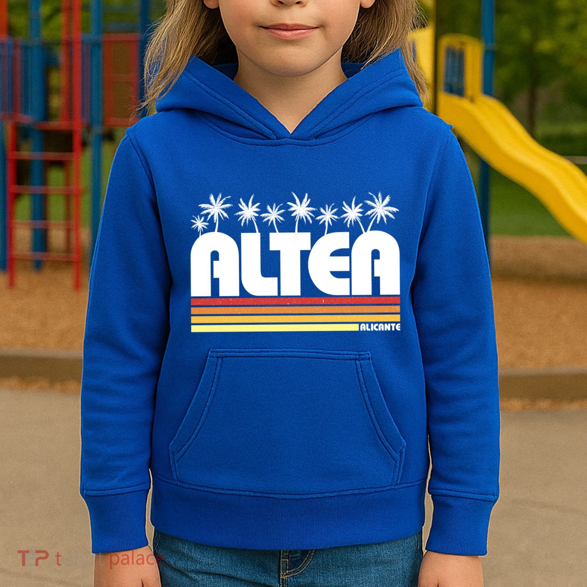 Altea Alicante Spain Retro Tourism Gift Kids Hoodie