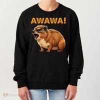 Awawa! Angry Screaming Hyrax Meme Retro Women's Sweatshirt thumb 0