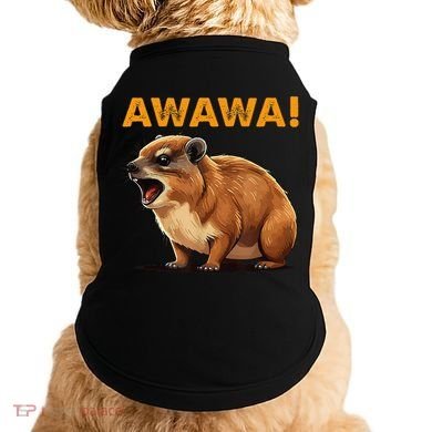 Awawa! Angry Screaming Hyrax Meme Retro Doggie Tank