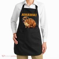 Awawa! Angry Screaming Hyrax Meme Retro Apron thumb 2
