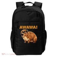 Awawa! Angry Screaming Hyrax Meme Retro Backpack thumb 0
