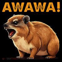 Awawa! Angry Screaming Hyrax Meme Retro Women's Hoodie thumb 2