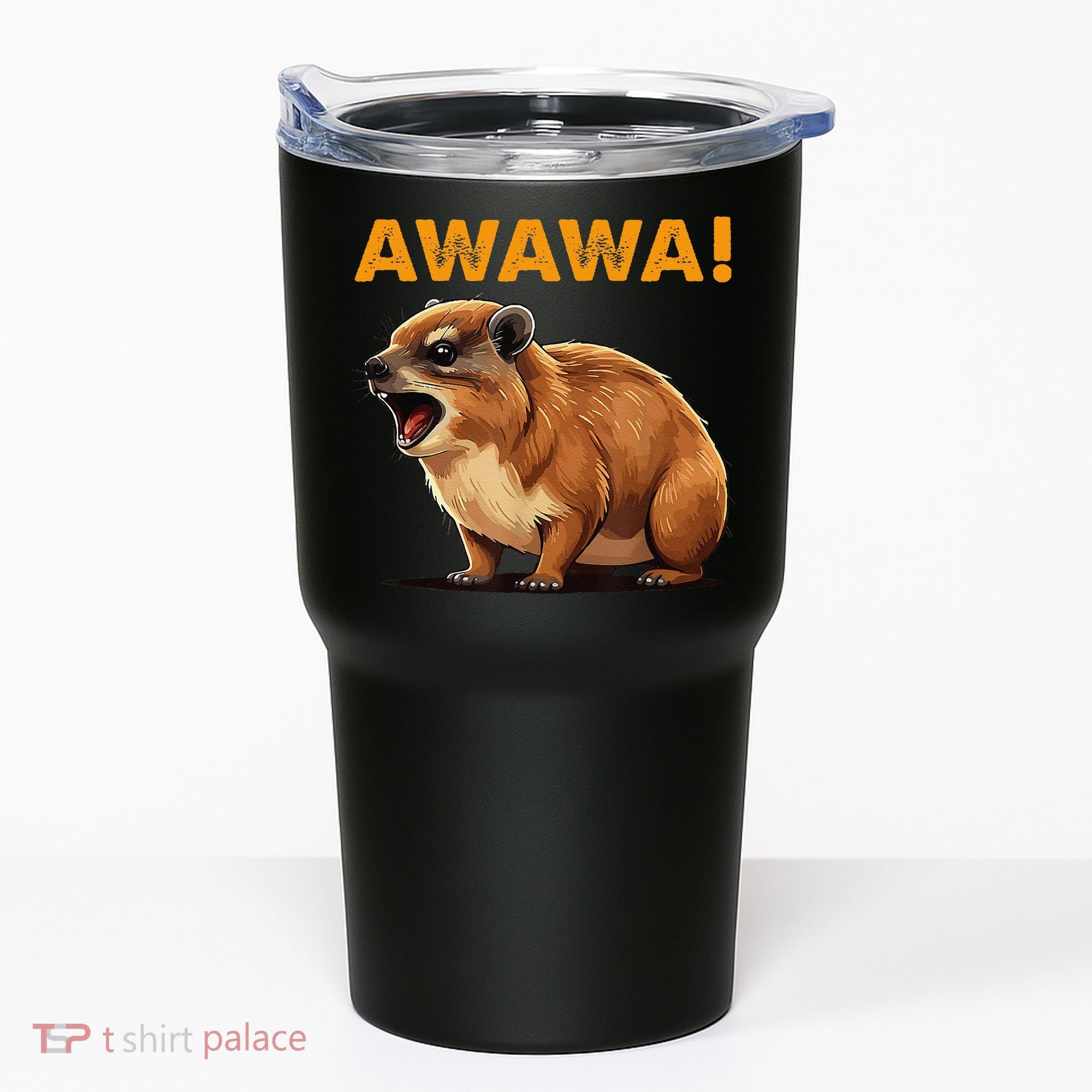 Awawa! Angry Screaming Hyrax Meme Retro Tumbler