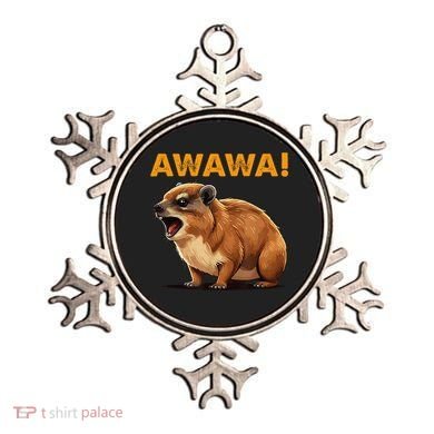 Awawa! Angry Screaming Hyrax Meme Retro Ornament