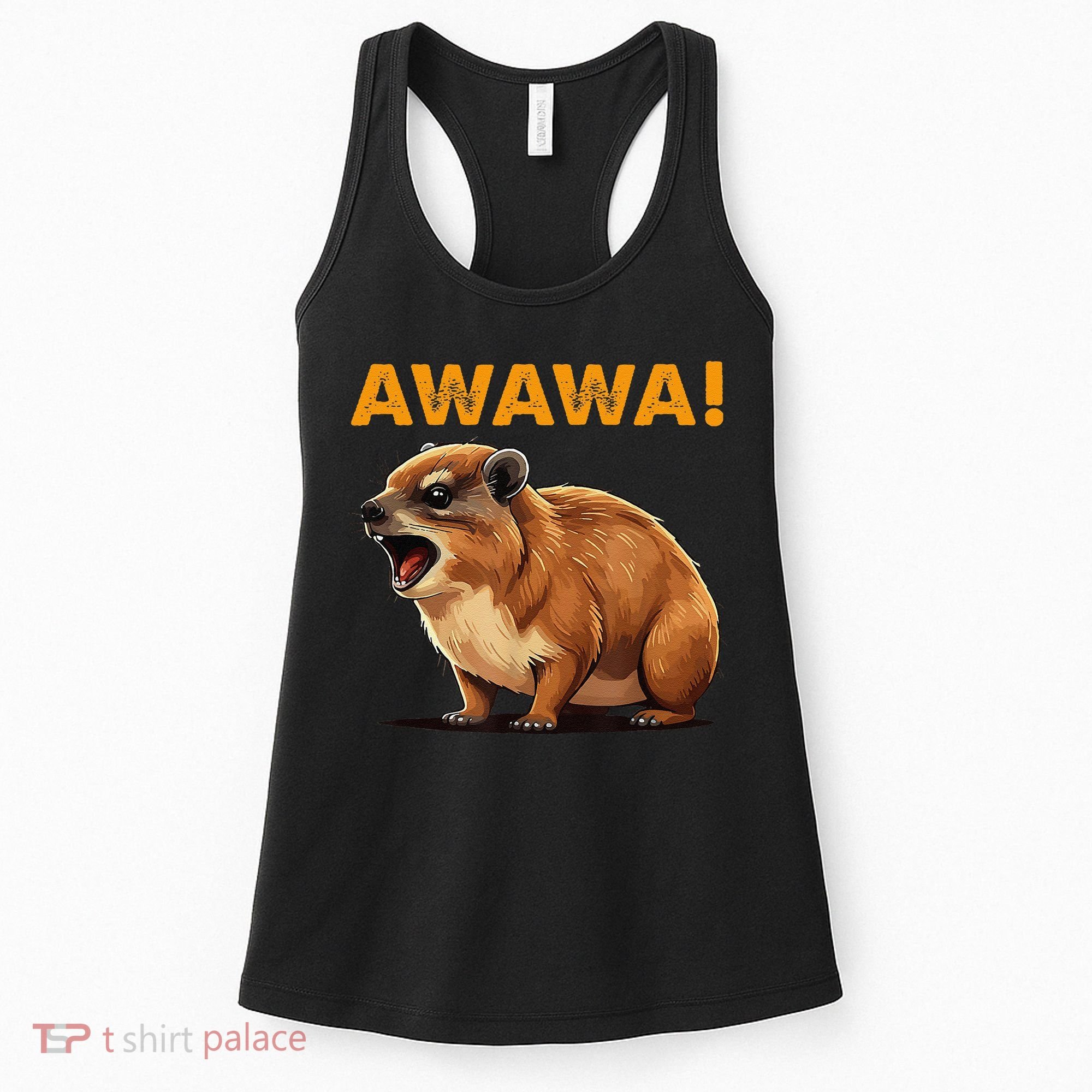 Awawa! Angry Screaming Hyrax Meme Retro Women's Tank Top