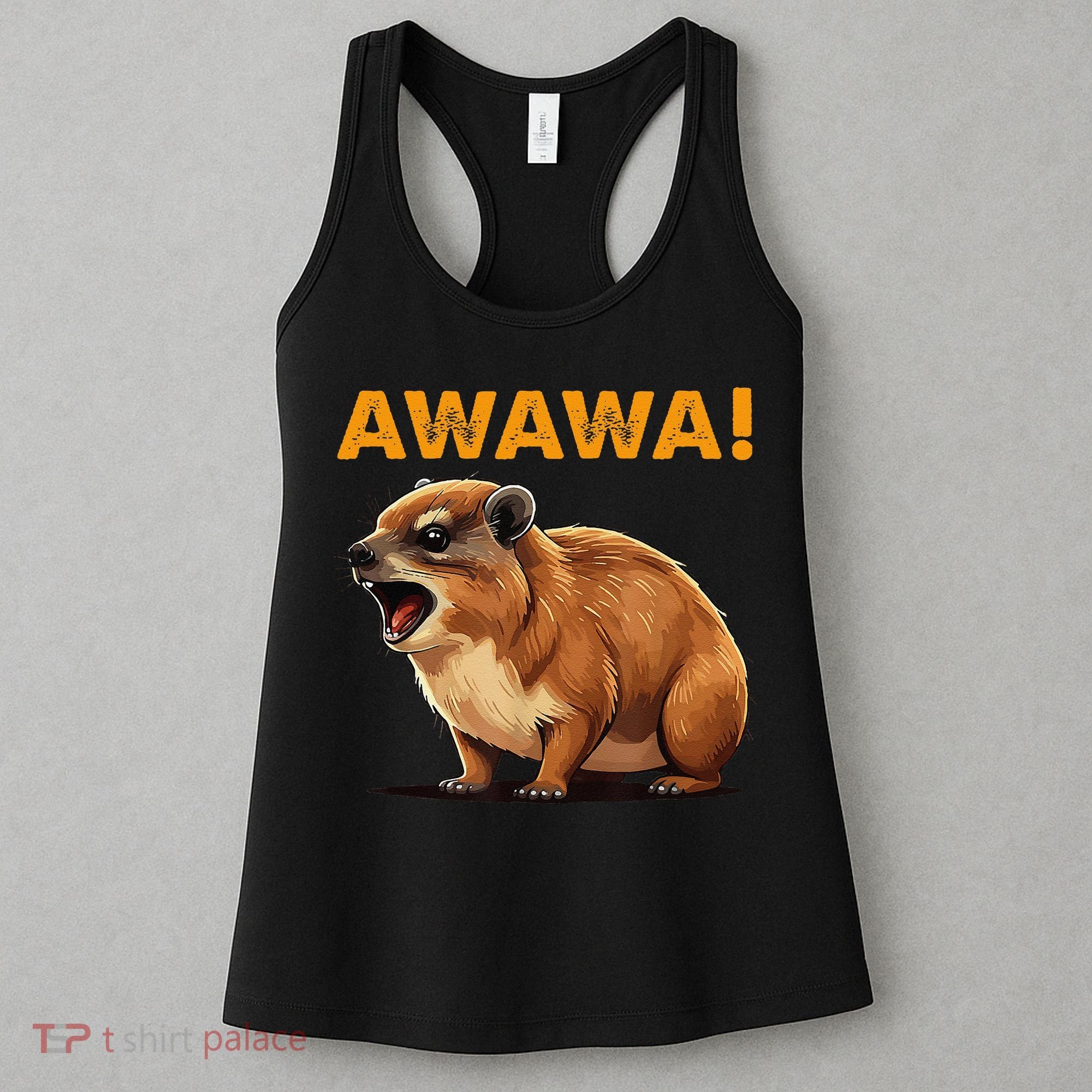Awawa! Angry Screaming Hyrax Meme Retro Women's Tank Top
