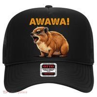 Awawa! Angry Screaming Hyrax Meme Retro Hat thumb 0
