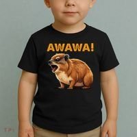 Awawa! Angry Screaming Hyrax Meme Retro Toddler T-Shirt thumb 2