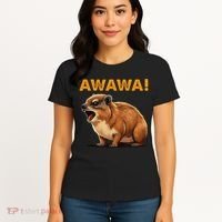 Awawa! Angry Screaming Hyrax Meme Retro Women's T-Shirt thumb 4
