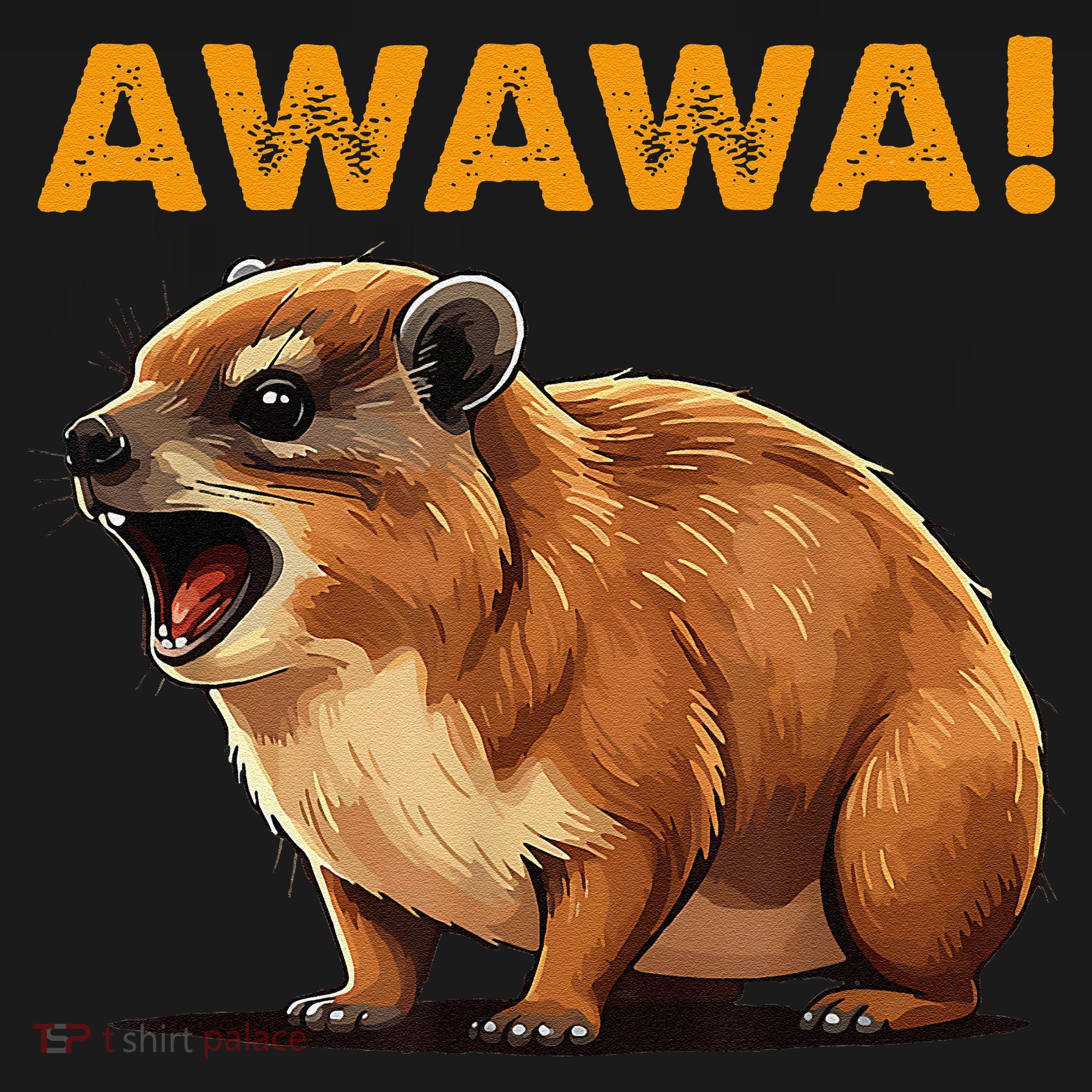 Awawa! Angry Screaming Hyrax Meme Retro Women's T-Shirt