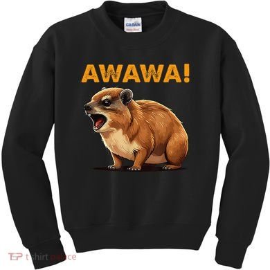 Awawa! Angry Screaming Hyrax Meme Retro Kids Sweatshirt