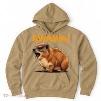 Awawa! Angry Screaming Hyrax Meme Retro Hoodie thumb 0