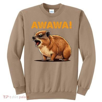 Awawa! Angry Screaming Hyrax Meme Retro Sweatshirt