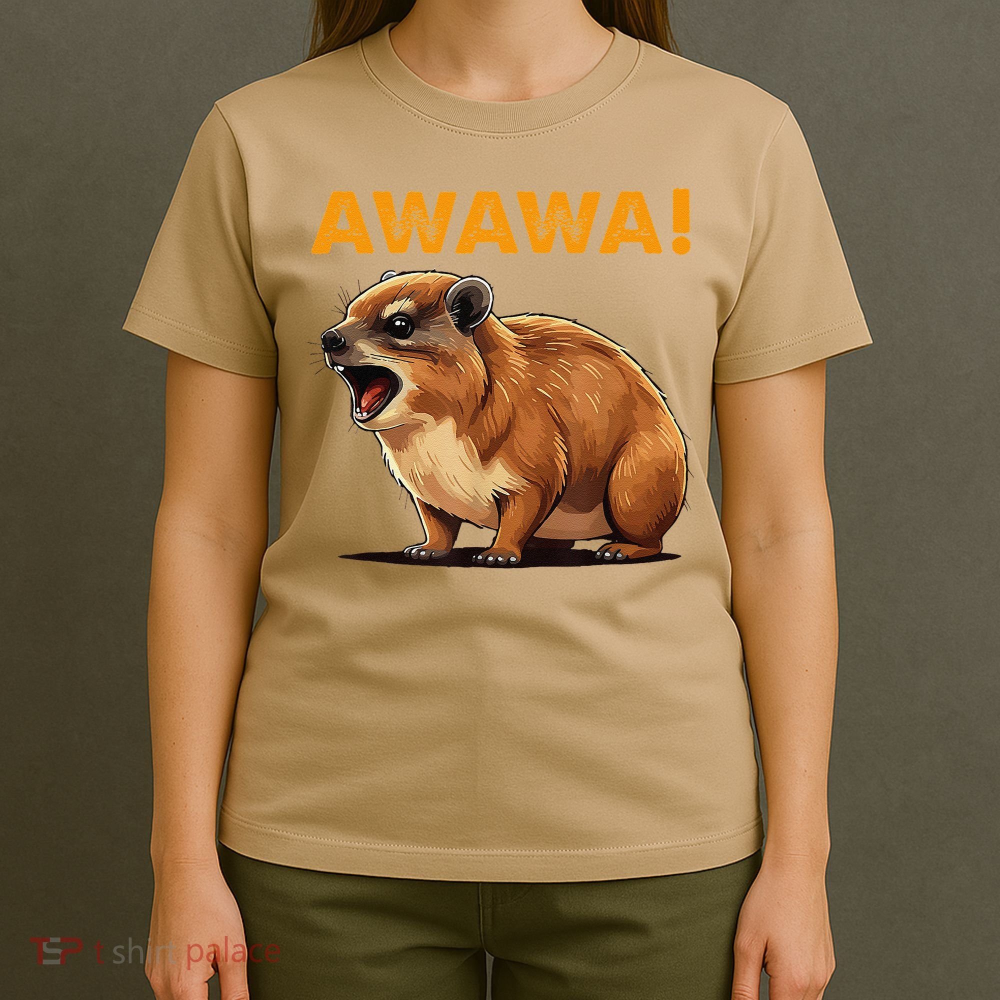 Awawa! Angry Screaming Hyrax Meme Retro T-Shirt