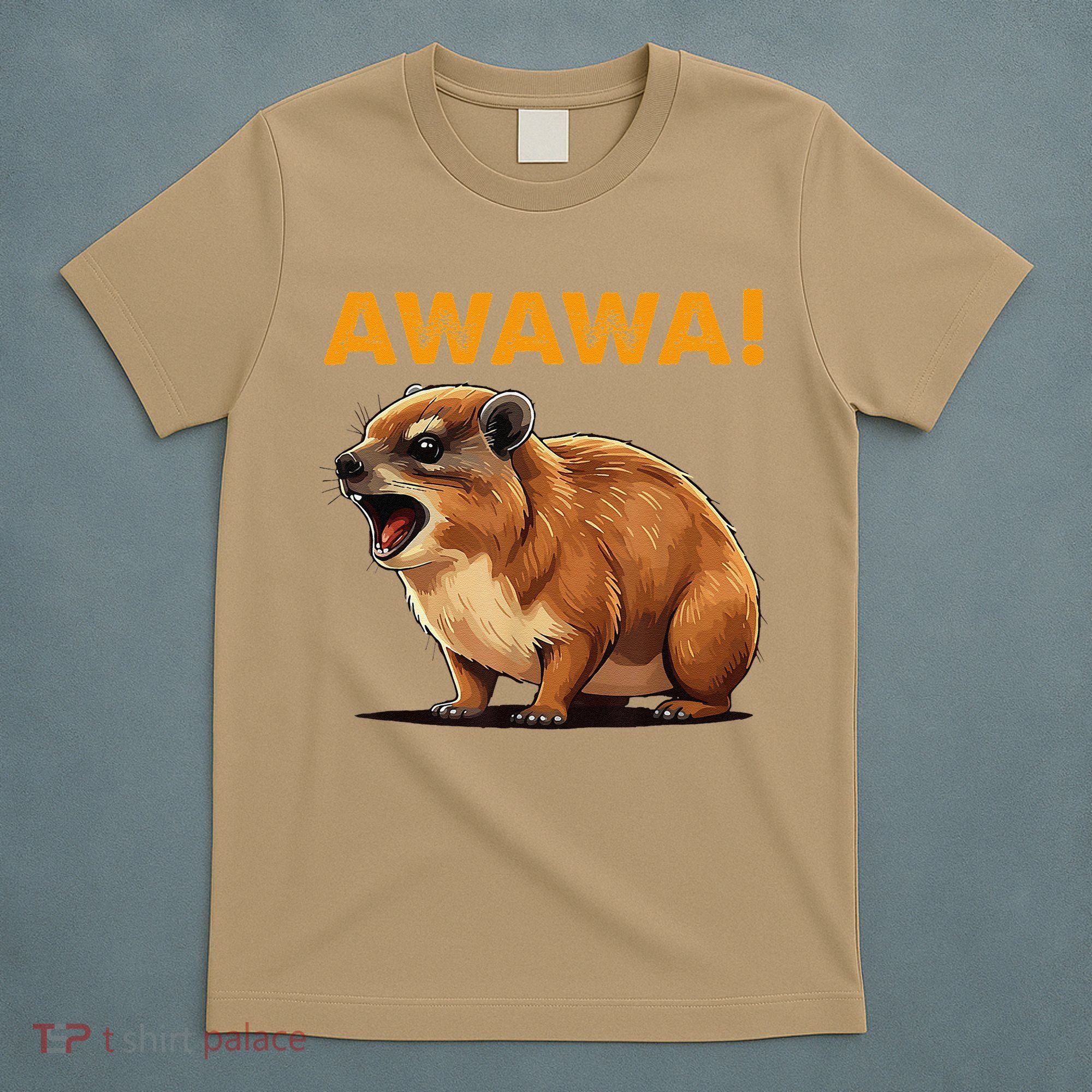 Awawa! Angry Screaming Hyrax Meme Retro T-Shirt