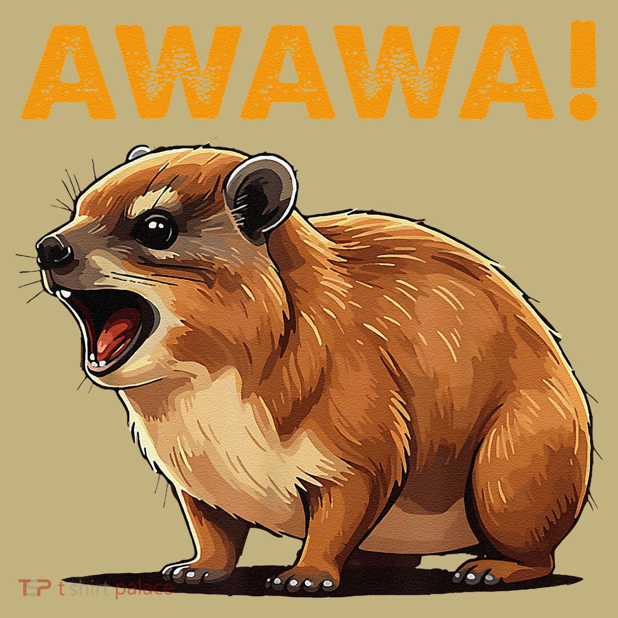 Awawa! Angry Screaming Hyrax Meme Retro Mousepad