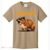 Awawa! Angry Screaming Hyrax Meme Retro Kids T-Shirt thumb 0