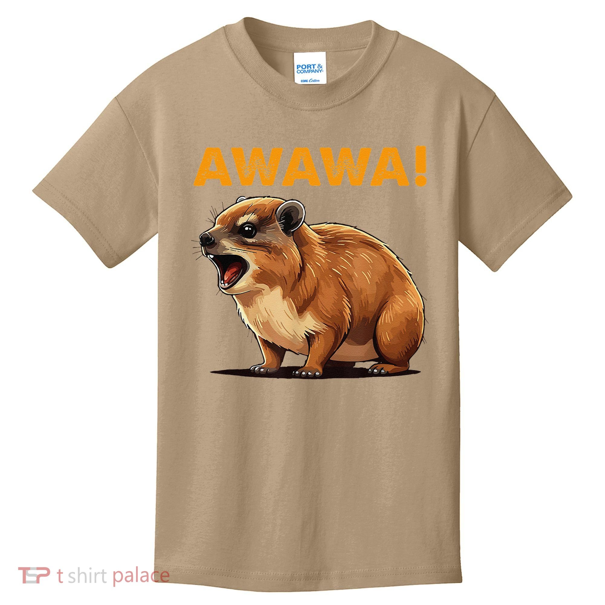 Awawa! Angry Screaming Hyrax Meme Retro Kids T-Shirt