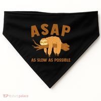 Asap As Slow As Possible Sloth Lover USA-Made Doggie Bandana thumb 0