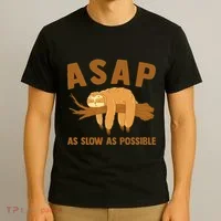Asap As Slow As Possible Sloth Lover T-Shirt thumb 3