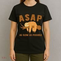 Asap As Slow As Possible Sloth Lover T-Shirt thumb 4