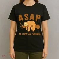 Asap As Slow As Possible Sloth Lover T-Shirt thumb 4