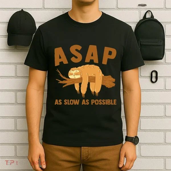 Asap As Slow As Possible Sloth Lover T-Shirt