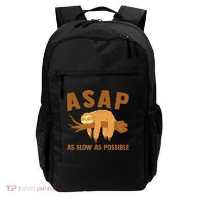 Asap As Slow As Possible Sloth Lover Backpack