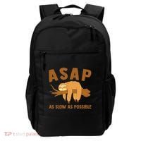 Asap As Slow As Possible Sloth Lover Backpack thumb 0