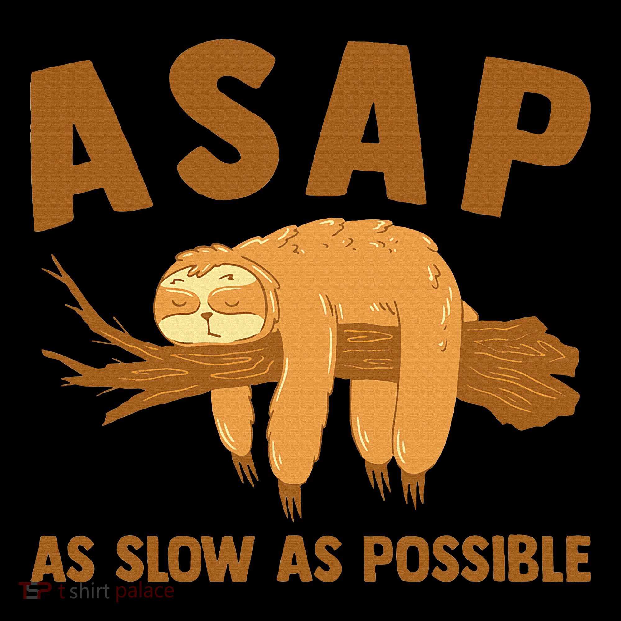 Asap As Slow As Possible Sloth Lover Bucket Hat