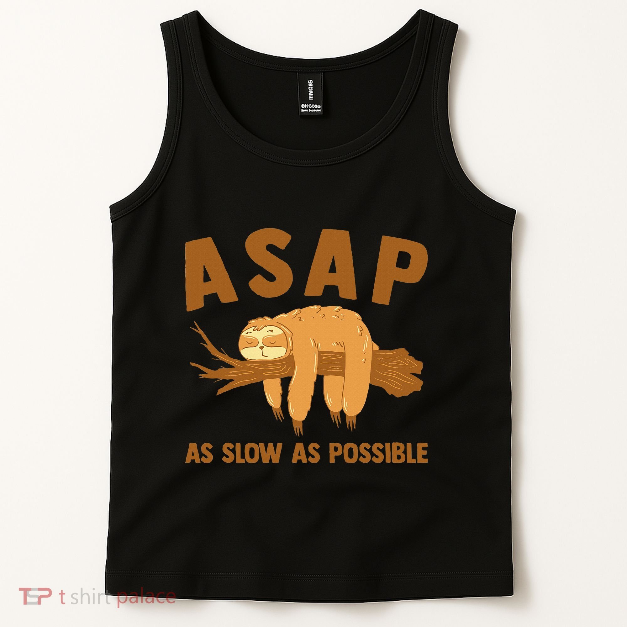 Asap As Slow As Possible Sloth Lover Tank Top
