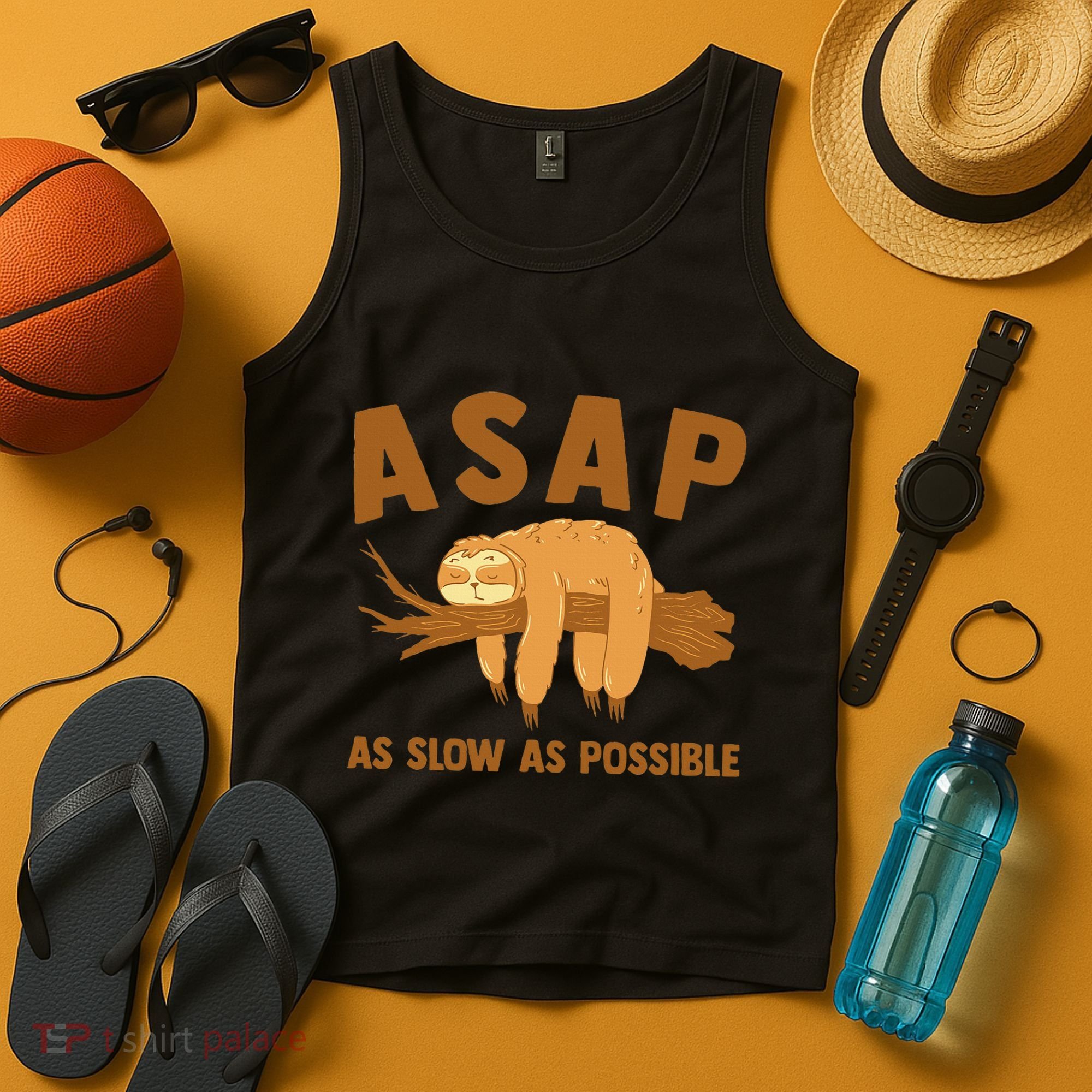 Asap As Slow As Possible Sloth Lover Tank Top