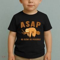 Asap As Slow As Possible Sloth Lover Toddler T-Shirt thumb 2