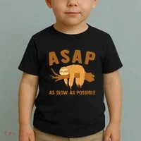 Asap As Slow As Possible Sloth Lover Toddler T-Shirt thumb 2