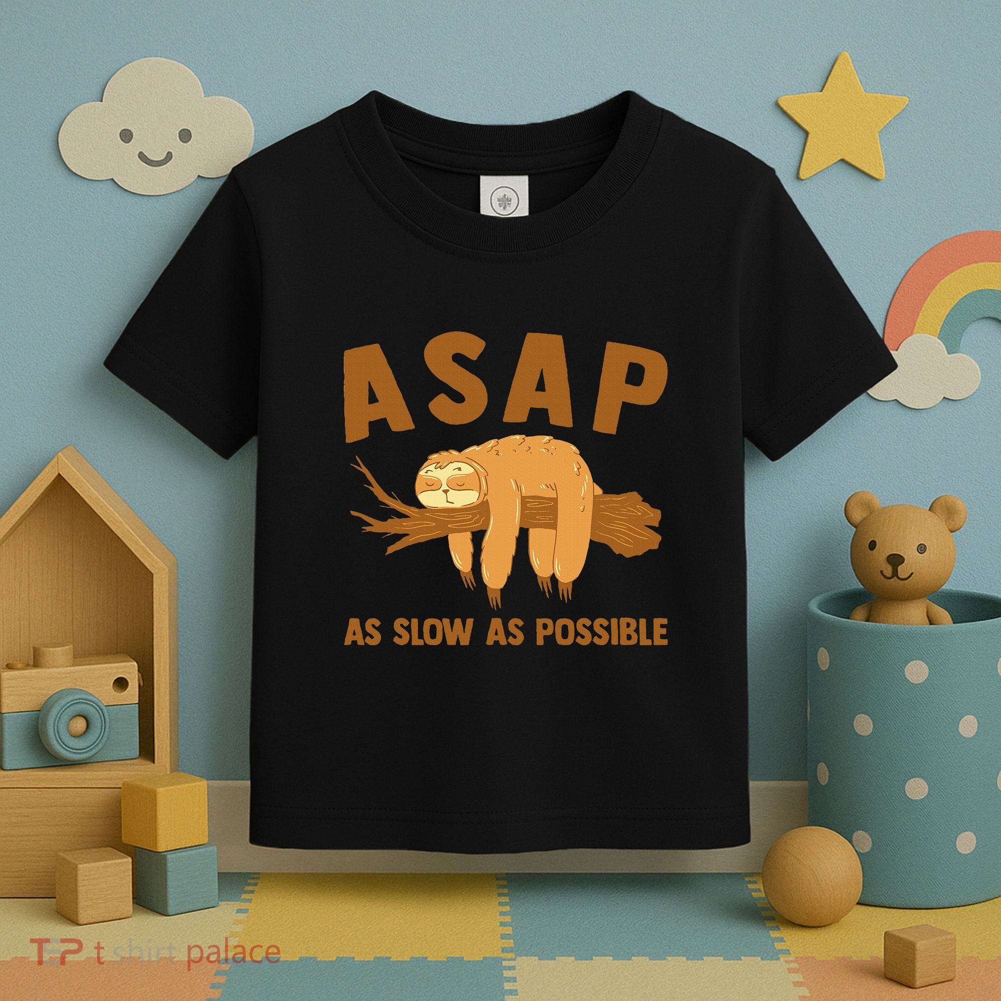 Asap As Slow As Possible Sloth Lover Toddler T-Shirt