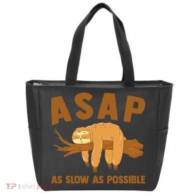 Asap As Slow As Possible Sloth Lover Tote Bag