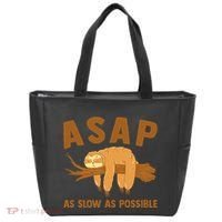Asap As Slow As Possible Sloth Lover Tote Bag thumb 0
